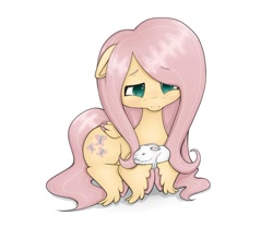 Size: 640x533 | Tagged: safe, artist:jazzhooves, derpibooru import, angel bunny, fluttershy, pegasus, pony, rabbit, g4, angelbetes, animal, colored hooves, colored wings, colored wingtips, cute, duo, duo male and female, ears, female, floppy ears, folded wings, hoof fluff, hooves, male, mare, older, older fluttershy, shyabetes, simple background, sitting, sleeping, white background, wings