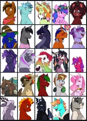 Size: 2944x4096 | Tagged: safe, artist:chub-wub, derpibooru import, oc, oc only, oc:alz riel-delano, oc:brooklyn, oc:cement chip, oc:cosmi, oc:cosmic brownie, oc:crimson fall, oc:dusk sentinel, oc:einfrieren, oc:evershade, oc:frost bite, oc:hamdiya, oc:hegi, oc:melodie blossom, oc:minty breeze, oc:morning tide, oc:onyx deadshot, oc:opalescent strongheart, oc:red aura, oc:rick, oc:rocket science, oc:sous zanna, oc:stellar sky, oc:tabletop, bat pony, deer, draconequus, dracony, dragon, earth pony, griffon, hybrid, pegasus, pony, reindeer, unicorn, yak, g4, afro, angry, antlers, applejack's hat, bags under eyes, band-aid, band-aid on nose, bandana, bangs, bat pony oc, beak, beard, big ears, big grin, black mane, blanket, blaze (coat marking), blue coat, blue eyes, blue mane, blushing, body freckles, body scar, braid, braided ponytail, brown coat, brown eyes, brown feathers, brown fur, brown hair, brown mane, brown wings, brown wingtips, buck, bust, cheek fluff, chest fluff, chin fluff, clothes, coat markings, collar, colored antlers, colored ear fluff, colored eartips, colored eyebrows, colored horn, colored horns, colored nose, colored pinnae, colored sclera, colored sketch, colored wings, colored wingtips, countershading, cowboy hat, curly hair, curly mane, cyan coat, deer oc, draconequus oc, dracony oc, dreadlocks, ear fluff, ear piercing, ear tufts, earring, ears, ears back, earth pony oc, eye clipping through hair, eye markings, eyebrows, eyebrows visible through hair, eyelashes, eyes closed, eyeshadow, facial hair, facial markings, fangs, feathered wings, female, female oc, feminine stallion, filly, filly oc, floppy ears, floral head wreath, flower, flower on ear, foal, folded wings, freckles, frown, girly, glasses, gold jewelry, golden eyes, gradient horns, gradient mane, gradient pinnae, gray coat, gray mane, green and black mane, green body, green coat, green fur, griffon oc, grin, group, hair accessory, hair over eyes, hair tie, hat, hatching (technique), head turn, headphones, heart, heart mark, height difference, heterochromia, high res, hoodie, horn, horn jewelry, horns, hybrid oc, interspecies offspring, jewelry, jumpsuit, key, latex, lavender coat, lavender hair, lavender mane, lidded eyes, lip piercing, long ears, long hair, long horn, long mane, long mane male, looking at you, looking back, looking back at you, looking up, magical lesbian spawn, magical threesome spawn, makeup, male, male oc, mane accessory, mane tie, mare, mare oc, masculine, masculine mare, mealy mouth (coat marking), mismatched horns, moustache, multicolored hair, multicolored mane, muscles, muscular female, muscular male, narrowed eyes, neckerchief, necklace, no pupils, non-pony oc, nose piercing, nose ring, offspring, one wing out, open frown, open mouth, open smile, orange coat, orange eyes, orange mane, parent:applejack, parent:discord, parent:fluttershy, parents:applecord, parents:appleshy, parents:discoshy, pegasus oc, peytral, physique difference, piercing, pigtails, pink coat, pink eyes, pink eyeshadow, pink mane, ponysona, ponytail, profile, purple body, purple coat, purple eyes, purple fur, purple mane, purple wings, purple wingtips, raised eyebrow, rear view, red coat, red eyes, red eyeshadow, reindeer oc, requested art, robe, rose, scar, septum piercing, short hair, shoulder freckles, shoulder scar, silver coat, sketch, slit eyes, small wings, smiling, smiling at you, smug, snake bites, snip (coat marking), speedpaint available, spiky mane, spots, square glasses, stallion, stallion oc, star (coat marking), stern, sternocleidomastoid, stetson, striped mane, tanktop, thinking, thought bubble, three quarter view, three toned ears, three toned hair, three toned mane, tied hair, tied mane, torn ear, trans female, transgender, transgender oc, two toned mane, two toned wings, unicorn horn, unicorn oc, wall of tags, wavy mane, white wings, wings, wizard hat, wizard robe, yak oc, yellow sclera, youtube link in the description, youtube link in the source