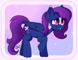 Size: 2048x1582 | Tagged: safe, artist:cloudybirb, derpibooru import, oc, oc:paprika blues, pegasus, smiling, standing