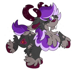 Size: 2000x2000 | Tagged: safe, artist:euspuche, derpibooru import, oc, oc only, oc:marsie moonshadow, deer, reindeer, chest fluff, commission, ear fluff, ears, fluffy, looking at you, reindeerified, simple background, smiling, snow, sparkles, species swap, transparent background, ych result