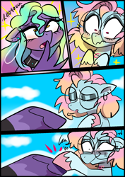 Size: 1240x1754 | Tagged: safe, artist:jully-park, derpibooru import, oc, oc:charlotte parker, oc:ella evans, earth pony, pegasus, pony, comic:how i meet my chaotic friends(korean), comic, korean