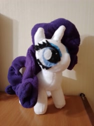 Size: 3000x4000 | Tagged: safe, artist:jbond, derpibooru import, rarity, pony, unicorn, g4, female, handmade, horn, irl, mare, photo, photography, plushie, solo