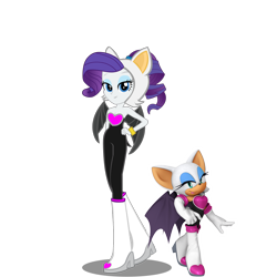 Size: 2048x2048 | Tagged: safe, artist:kalel156, derpibooru import, rarity, bat, human, equestria girls, g4, bare shoulders, clothes, cosplay, costume, female, rouge the bat, simple background, sleeveless, sonic the hedgehog (series), strapless, transparent background, vector