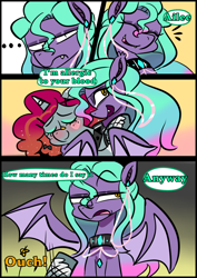 Size: 1240x1754 | Tagged: safe, artist:jully-park, derpibooru import, oc, oc:ailee hatter, oc:ella evans, pegasus, pony, comic:how i meet my chaotic friends, comic