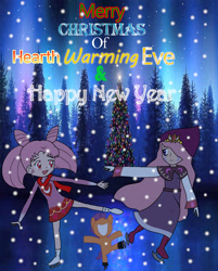 Size: 2521x3143 | Tagged: safe, derpibooru import, tender taps, human, g4, celena butterfly, christmas, female, hearth's warming eve, holiday, human female, rini chibiusa tsukino, rini tsukino, sailor moon (series), star vs the forces of evil