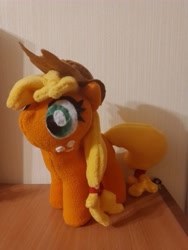 Size: 3000x4000 | Tagged: safe, artist:jbond, derpibooru import, applejack, earth pony, pony, g4, applejack's hat, clothes, cowboy hat, female, freckles, handmade, hat, irl, mare, photo, photography, plushie, solo