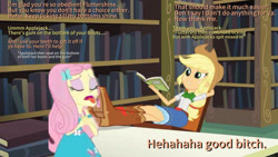 Size: 1192x670 | Tagged: safe, artist:djdjdkdkdkdkdjd, derpibooru import, applejack, fluttershy, equestria girls, g4