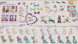 Size: 1280x720 | Tagged: safe, derpibooru import, screencap, applejack, fluttershy, pinkie pie, rainbow dash, rarity, spike, twilight sparkle, zephyr breeze, pony, g4, avalon, mane seven, mane six, rarity's peek behind the boutique, satin lace, satin palette, tangerine tassels