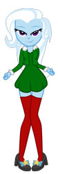 Size: 462x1369 | Tagged: safe, artist:gmaplay, derpibooru import, edit, trixie, equestria girls, g4, christmas, clothes, female, holiday, recolor, simple background, solo, transparent background