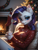 Size: 1320x1760 | Tagged: safe, ai content, machine learning generated, rarity, anthro, unicorn, christmas, christmas decoration, christmas sweater, christmas tree, clothes, cute, female, heartwarming, prompter:wolferin, raribetes, sweater