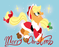 Size: 1250x1000 | Tagged: safe, artist:paperbagpony, derpibooru import, applejack, g4, christmas, freckles, holiday, lineless, merry christmas