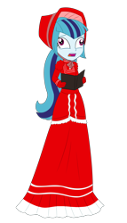 Size: 2000x3492 | Tagged: safe, artist:cartoonmasterv3, artist:nie-martw-sie-o-mnie, derpibooru import, sonata dusk, human, undead, zombie, equestria girls, g4, caroling, christmas, christmas 2024, clothes, dress, female, gown, holiday, long dress, long skirt, over enthusiastic carolers, simple background, skirt, solo, transparent background, victorian, victorian dress