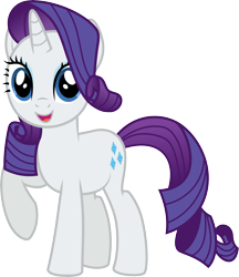 Size: 7000x8115 | Tagged: safe, artist:twilirity, derpibooru import, rarity, pony, unicorn, g4, .svg available, absurd resolution, horn, open mouth, open smile, raised hoof, raised leg, simple background, smiling, solo, transparent background, vector