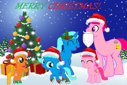 Size: 4191x2824 | Tagged: safe, artist:memeartboi, derpibooru import, earth pony, pegasus, pony, unicorn, g4, anais watterson, beard, bipedal, brother and sister, brothers, buff, christmas, christmas ball, christmas eve, christmas gift, christmas lights, christmas presents, christmas socks, christmas tree, clothes, colt, cute, daisy the donkey, darwin watterson, disguise, eyes closed, eyes open, facial hair, family, father, father and child, father and daughter, father and mother, father and son, female, filly, foal, gift wrapped, group, gumball watterson, happy, hat, hearth's warming, heartwarming, holiday, holly, horn, little sister, looking at you, male, mare, merry christmas, mother, mother and child, mother and daughter, mother and son, muscles, nicole watterson, night, night background, open mouth, outdoors, parent and child, parent and foal, parents and child, pegasus wings, ponified, present, quintet, richard watterson, santa beard, santa hat, shine, siblings, smiling, smiling at you, snow, snowfall, snowy, socks, species swap, stallion, standing, the amazing world of gumball, tree, unicorn horn, wings, winter