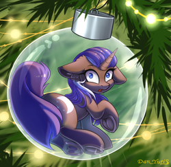 Size: 2400x2330 | Tagged: safe, alternate version, artist:yuris, derpibooru import, oc, oc only, oc:moonlight, pony, unicorn, advertisement, alternate character, ball, bauble, christmas, christmas ornament, christmas tree, commission, cute, decoration, frog (hoof), garland, glass, holiday, horn, looking at you, looking back, micro, multi ych "christmas ball", open mouth, sitting, solo, tree, underhoof, unicorn oc, ych result