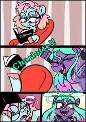 Size: 1240x1754 | Tagged: safe, artist:jully-park, derpibooru import, oc, oc:charlotte parker, oc:ella evans, earth pony, pegasus, pony, comic:how i meet my chaotic friends, comic