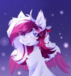 Size: 1113x1200 | Tagged: safe, artist:lime noise, derpibooru import, oc, oc only, oc:red wine, pegasus, bust, chest fluff, digital art, pegasus oc, portrait, solo, two toned mane