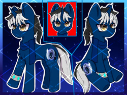 Size: 1200x900 | Tagged: safe, derpibooru import, oc, oc only, oc:dark galaxy, oc:苍星暗暗, pony, unicorn, clothes, horn, male, scarf, unicorn oc