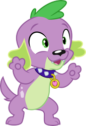 Size: 3000x4384 | Tagged: safe, artist:cloudy glow, derpibooru import, spike, dog, equestria girls, g4, bipedal, collar, dog collar, male, simple background, spike the dog, transparent background, vector