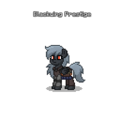 Size: 400x400 | Tagged: safe, derpibooru import, oc, oc only, oc:blackwing prestige, pegasus, pony, fallout equestria, ashes town, fallout, female, pony town, simple background, solo, transparent background