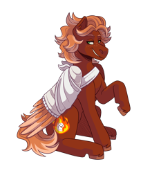 Size: 2200x2500 | Tagged: safe, artist:monnarcha, derpibooru import, oc, oc:golden flare, pegasus, pony, bandage, nonbinary, nonbinary oc, simple background, solo, transparent background