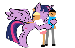 Size: 2349x1519 | Tagged: safe, artist:tawowilliamdefender, artist:williamtheofficial, derpibooru import, twilight sparkle, twilight sparkle (alicorn), oc, oc:diego, oc:william, alicorn, human, pony, g4, eyes closed, female, hug, male, mare, simple background, smiling, transparent background, trio