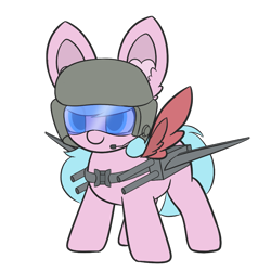 Size: 1785x1785 | Tagged: safe, artist:sodapop sprays, derpibooru import, oc, oc only, oc:pyoni, oc:warthunder pony, pegasus, pony, clothes, helmet, imminent d point, simple background, solo, transparent background