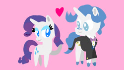 Size: 1280x720 | Tagged: safe, artist:mlplary6, derpibooru import, fancypants, rarity, pony, unicorn, g4, cute, female, horn, male, mare, pointy ponies, primal, raribetes, raripants, shipping, stallion, straight