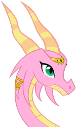 Size: 600x950 | Tagged: safe, artist:queencold, derpibooru import, scales (character), dragon, g4, bust, dragoness, fangs, female, jewelry, simple background, solo, story included, transparent background