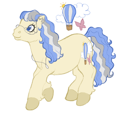 Size: 1200x1200 | Tagged: safe, artist:universalheart, derpibooru import, oc, oc only, oc:merriweather, earth pony, pony, g4, earth pony oc, glasses, jewelry, necklace, simple background, solo, white background