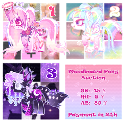 Size: 6084x5891 | Tagged: safe, artist:anno酱w, derpibooru import, oc, oc only, cat, cat pony, original species, pegasus, adoptable, adopted, base used, devil, devil horns, flower, halo, horns, moodboard, moon, rainbow, rose, small wings, wings