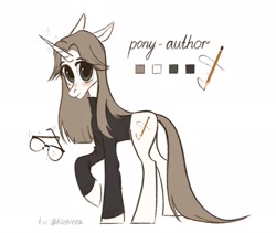 Size: 2048x1731 | Tagged: safe, artist:hichieca, derpibooru import, oc, oc only, pony, unicorn, horn, solo, thin, unicorn oc