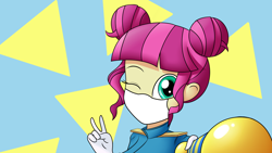 Size: 7920x4455 | Tagged: safe, artist:horsecat, derpibooru import, majorette, human, equestria girls, g4, 16:9, absurd resolution, face mask, female, human female, mask