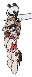 Size: 300x717 | Tagged: safe, artist:muffinz, derpibooru import, oc, oc only, oc:peppermint punch, earth pony, pony, annoyed, glasses, grabbed, hat, ponified, scout (tf2), simple background, solo, species swap, team fortress 2, white background