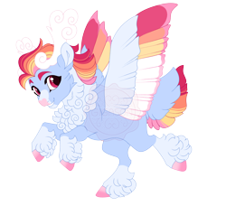 Size: 4600x4200 | Tagged: safe, artist:gigason, derpibooru import, oc, oc only, oc:snowburst, absurd resolution, antlers, cheek fluff, cloud antlers, coat markings, colored wings, colored wingtips, deer tail, facial markings, female, gradient hooves, looking at you, magenta eyes, magical lesbian spawn, multicolored wings, neck fluff, obtrusive watermark, offspring, parent:bori the reindeer, parent:rainbow dash, parents:boridash, reindeer pony, simple background, snip (coat marking), socks (coat marking), solo, spread wings, tail, transparent background, unshorn fetlocks, watermark, wings