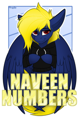 Size: 2160x3308 | Tagged: safe, artist:spoopy-abby, derpibooru import, oc, oc only, oc:naveen numbers, pegasus, pony, badge, con badge, solo