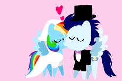 Size: 1935x1285 | Tagged: safe, anonymous artist, derpibooru exclusive, derpibooru import, rainbow dash, soarin', pegasus, pony, series:soarindash romantic tales, series:soarindash wedding, g4, bride, clothes, cute, dashabetes, dress, eyes closed, female, groom, heartwarming, kiss on the lips, kissing, male, mare, marriage, married couple, pointy ponies, primal, rainbow dash is best pony, shipping, soarinbetes, soarindash, stallion, straight, sweet dreams fuel, tuxedo, wedding, wedding dress