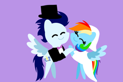 Size: 1935x1285 | Tagged: safe, anonymous artist, derpibooru exclusive, derpibooru import, rainbow dash, soarin', pegasus, pony, series:soarindash romantic tales, series:soarindash wedding, g4, bride, clothes, cute, dancing, dashabetes, dress, eyes closed, female, groom, heartwarming, male, mare, marriage, marriage proposal, married couple, pointy ponies, primal, rainbow dash is best pony, romantic, shipping, smiling, soarinbetes, soarindash, stallion, straight, sweet dreams fuel, wedding, wedding dress