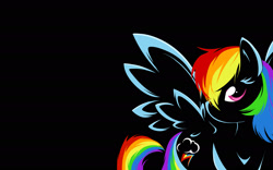 Size: 1920x1200 | Tagged: dead source, safe, artist:braukoly, derpibooru import, rainbow dash, pegasus, pony, g4, female, old art, solo, solo female, wallpaper