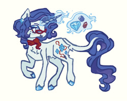 Size: 957x762 | Tagged: safe, artist:junniepiepoopop, derpibooru import, rarity, pony, unicorn, g4, alternate cutie mark, alternate design, alternate hairstyle, alternate tailstyle, beauty mark, bipedal, blue eyes, blue eyeshadow, blue hooves, chest fluff, clothes, colored hooves, cutie mark accessory, cutie mark earrings, diamond, ear piercing, earring, eyelashes, eyeshadow, female, glasses, glowing, glowing horn, head turn, hooves, horn, jewelry, leonine tail, long horn, looking at something, magic, makeup, mare, needle, open mouth, open smile, piercing, profile, pubic fluff, purple mane, purple tail, rarity's glasses, scarf, shiny hooves, short hair rarity, short mane, simple background, smiling, solo, tail, telekinesis, thin, thread, unicorn horn, white background, white coat