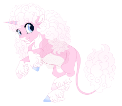 Size: 4700x4100 | Tagged: safe, artist:gigason, derpibooru import, oc, oc:snow puff, pony, unicorn, g4, absurd resolution, adoptable, blank flank, blue eyes, coat markings, colored, colored hooves, colored pinnae, curly hair, curly mane, curly tail, ear fluff, ears, facial markings, female, fetlock tuft, flat colors, fluffy mane, fluffy tail, freckles, grid adoptable, hooves, horn, long mane, long tail, looking back, magical lesbian spawn, mare, mismatched hooves, multicolored hooves, obtrusive watermark, offspring, pale belly, parent:pinkie pie, parent:princess platinum, pink coat, pink mane, pink tail, rearing, simple background, smiling, snip (coat marking), socks (coat marking), solo, standing, standing on one leg, striped horn, tail, three quarter view, transparent background, unicorn horn, unicorn oc, watermark