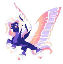 Size: 5100x5200 | Tagged: safe, artist:gigason, derpibooru import, oc, oc only, oc:color cloud, pegasus, pony, g4, absurd resolution, adoptable, coat markings, colored, colored belly, colored eyebrows, colored fetlocks, colored hooves, colored pinnae, colored pupils, colored wings, colored wingtips, facial markings, female, female oc, flat colors, gradient hooves, gradient wings, gradient wingtips, grid adoptable, hooves, leg markings, lidded eyes, looking back, magenta pupils, mare, mare oc, mismatched hooves, multicolored hooves, multicolored mane, multicolored tail, multicolored wings, obtrusive watermark, pale belly, parent:commander hurricane, parent:rainbow dash, pink eyes, pink hooves, pink wingtips, purple coat, shaggy mane, shaggy tail, simple background, smiling, smirk, snip (coat marking), socks (coat marking), solo, spread wings, tail, transparent background, unshorn fetlocks, watermark, wings