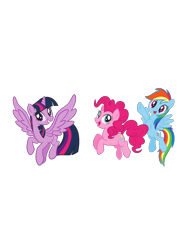 Size: 816x1056 | Tagged: safe, derpibooru import, pinkie pie, rainbow dash, twilight sparkle, twilight sparkle (alicorn), alicorn, earth pony, pegasus, pony, g4, .svg available, female, mare, simple background, stock vector, svg, transparent background, trio, trio female, vector