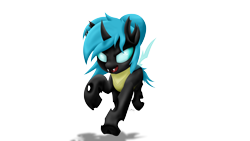 Size: 5333x3000 | Tagged: safe, artist:leddaq, derpibooru import, oc, oc only, changeling, blue eyes, blue mane, commission, fangs, open mouth, running, sharp teeth, solo, teeth, walking towards you