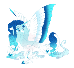 Size: 5100x4700 | Tagged: safe, artist:gigason, derpibooru import, oc, oc only, oc:glacial stream, alicorn, pony, alicorn oc, bipedal, blue eyelashes, blue eyeshadow, blue hooves, cloven hooves, coat markings, colored eyelashes, colored hooves, colored pinnae, colored wings, ears, eyeshadow, facial markings, feminine stallion, floppy ears, gradient hooves, gradient legs, gradient mane, gradient tail, gradient wings, grid adoptable, head turn, hooves, horn, leonine tail, lidded eyes, long feather, long fetlocks, magical lesbian spawn, makeup, male, male alicorn, male alicorn oc, multicolored wings, obtrusive watermark, offspring, pale belly, parent:princess luna, parent:rarity, parents:rariluna, raised hoof, raised leg, shiny hooves, simple background, solo, sparkles, sparkly mane, sparkly tail, spread wings, stallion, stripe (coat marking), striped horn, tail, transparent background, unshorn fetlocks, watermark, wings