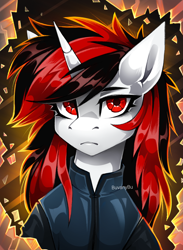 Size: 2574x3523 | Tagged: safe, artist:buvanybu, derpibooru import, oc, oc only, oc:blackjack, pony, unicorn, fallout equestria, fallout equestria: project horizons, horn, solo, unicorn oc