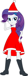 Size: 1313x3571 | Tagged: safe, artist:cartoonmasterv3, derpibooru import, rarity, human, equestria girls, g4, advent calendar, boots, christmas, christmas 2024, clothes, costume, female, hat, holiday, santa claus, santa costume, santa hat, shoes, simple background, solo, transparent background