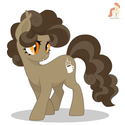 Size: 2500x2500 | Tagged: safe, artist:r4hucksake, derpibooru import, oc, oc:espresso doppio, earth pony, pony, female, mare, simple background, solo, transparent background