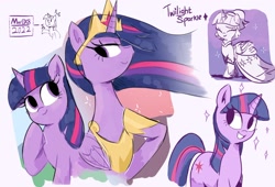 Size: 1992x1356 | Tagged: safe, artist:mar0x8, derpibooru import, twilight sparkle, twilight sparkle (alicorn), unicorn twilight, alicorn, unicorn, g4, the last problem, clothes, coronation dress, dress, female, horn, mare, second coronation dress