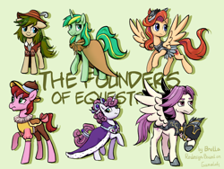 Size: 4096x3072 | Tagged: safe, artist:brella, derpibooru import, chancellor puddinghead, clover the clever, commander hurricane, princess platinum, private pansy, smart cookie, earth pony, pegasus, pony, unicorn, g4, armor, clothes, crown, gameloft, hat, horn, jewelry, redesign, regalia